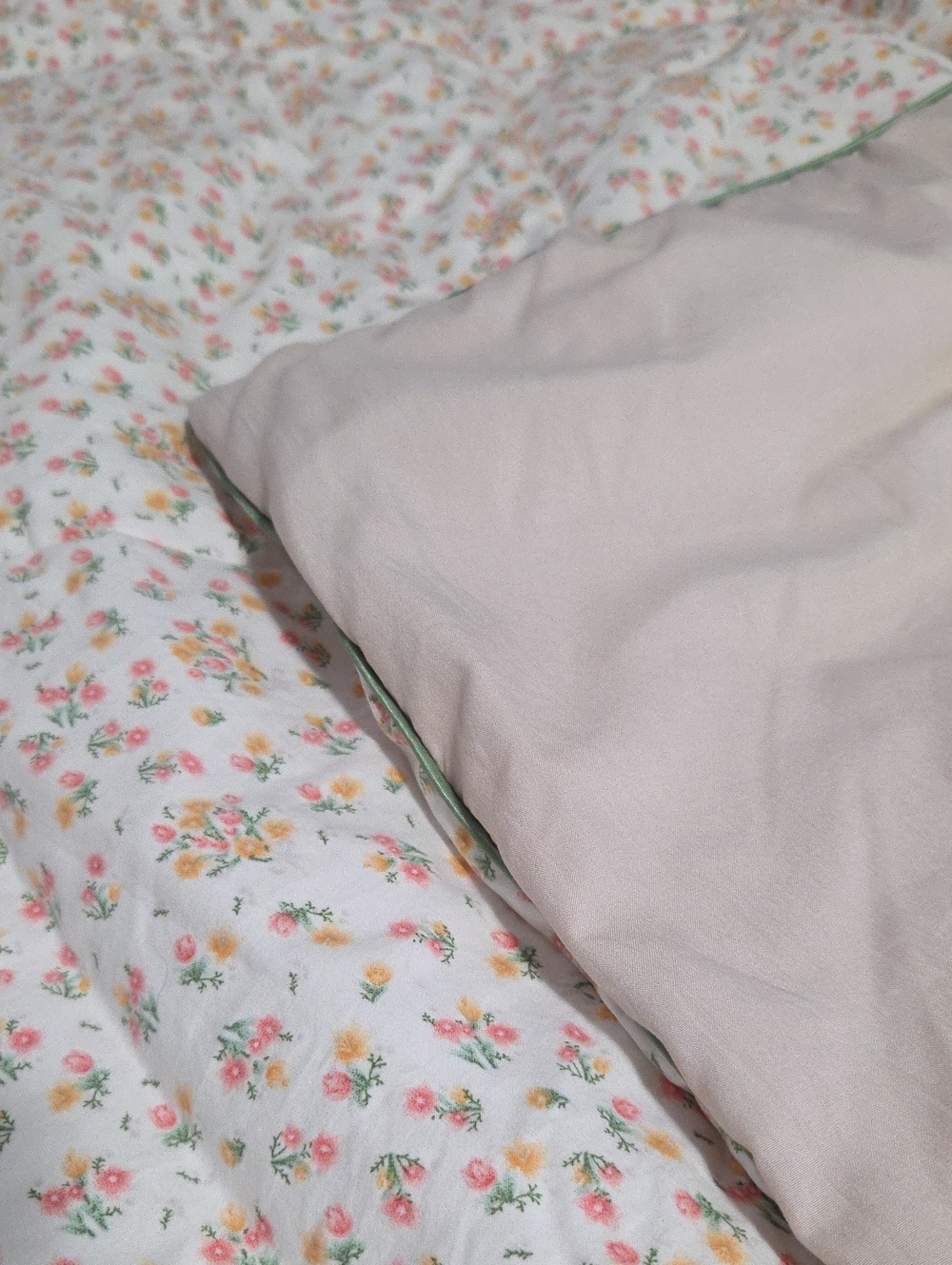Floral Cotton Blanket 74x88